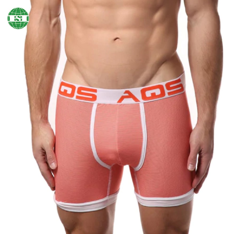 Pink athletic boxer briefs for men