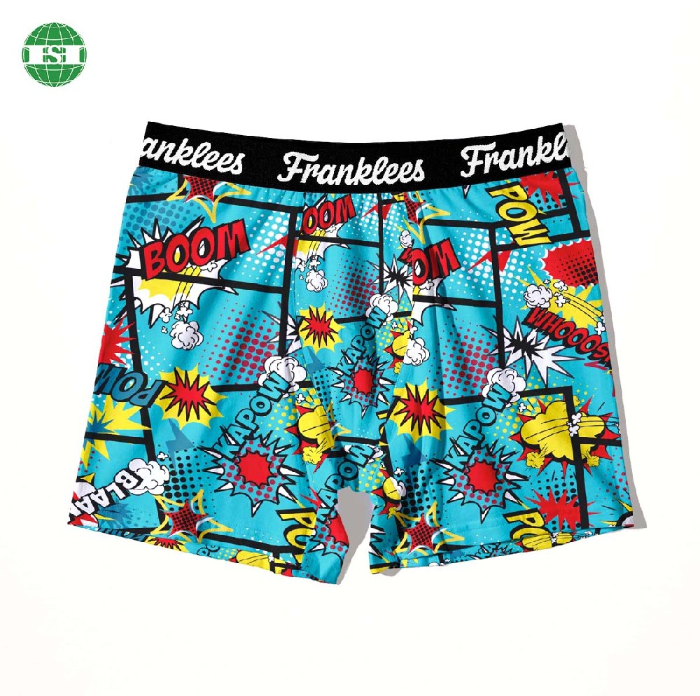 Graphic all over print men's boxer briefs underwear