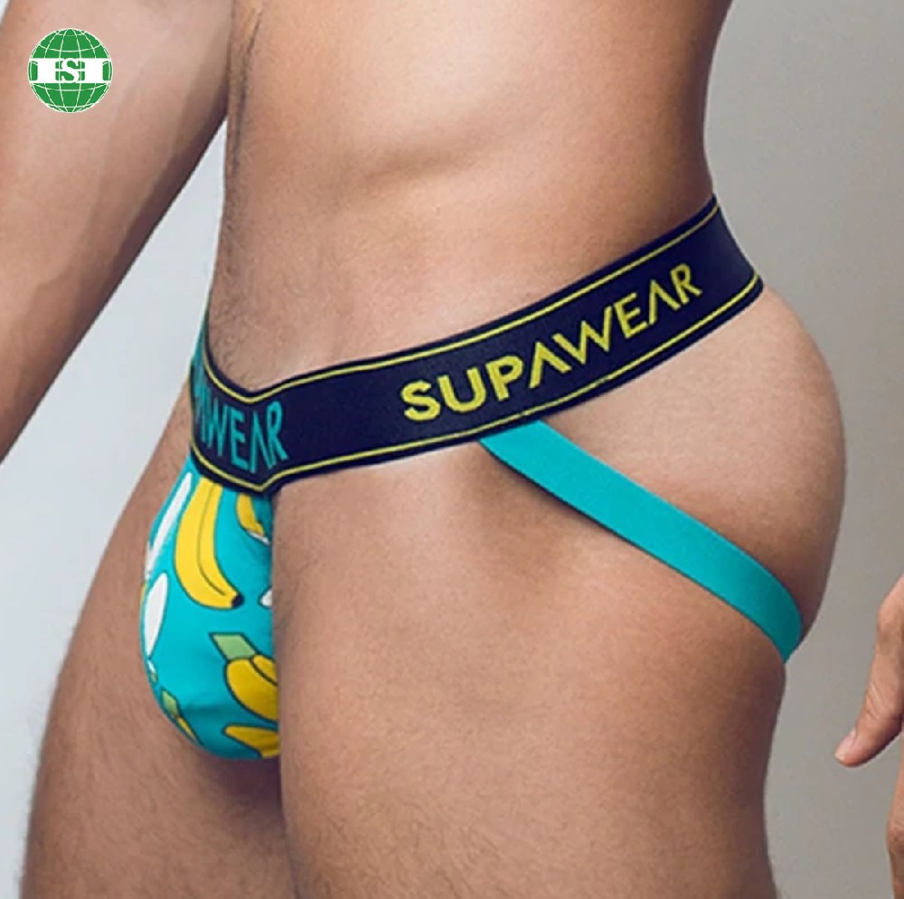 Banana print men's jockstraps customised with your own logo