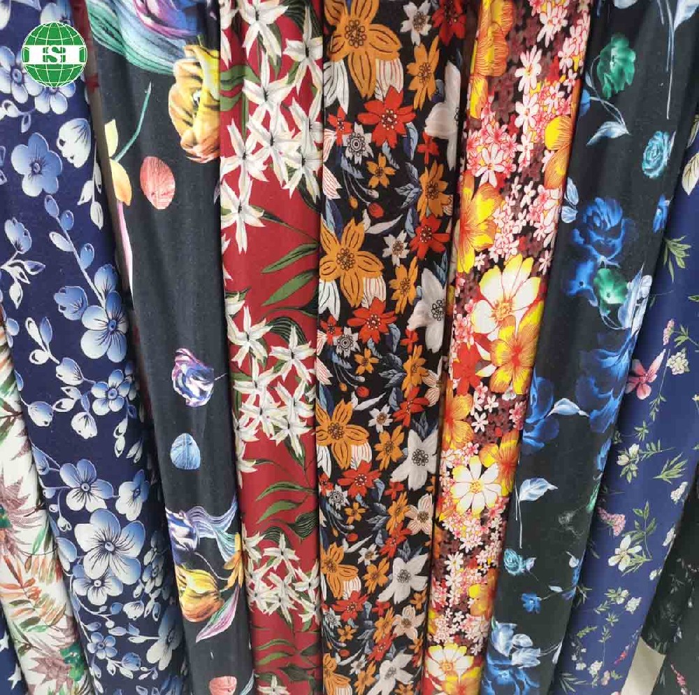 Floral print milk silk fabric 95% polyester 5%spandex