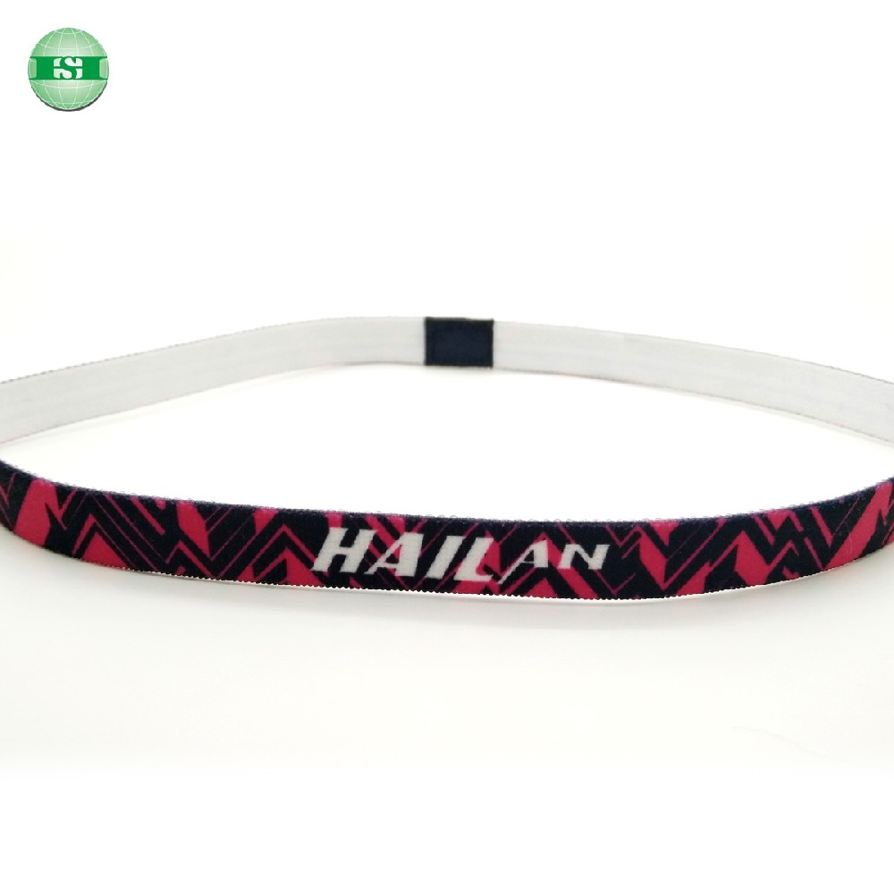 Custom logo graphic print headband for sport