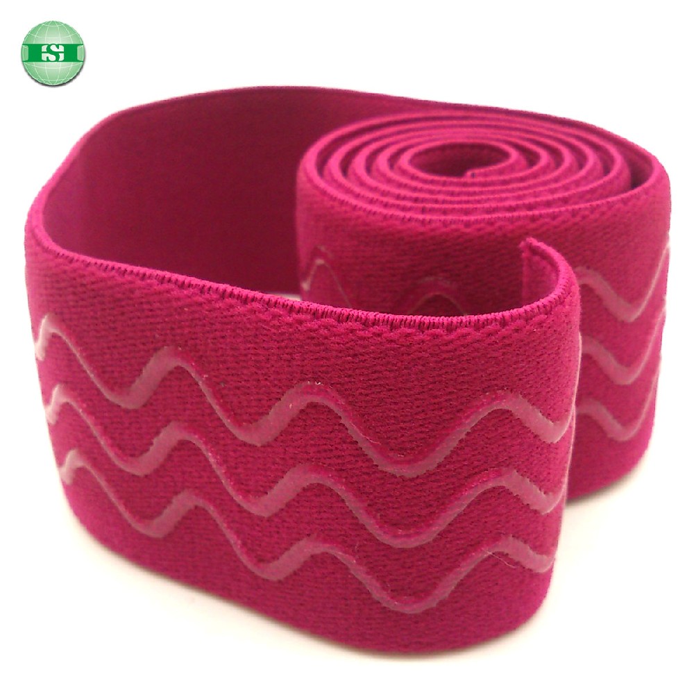 Waved silicone anti-slip elastic band