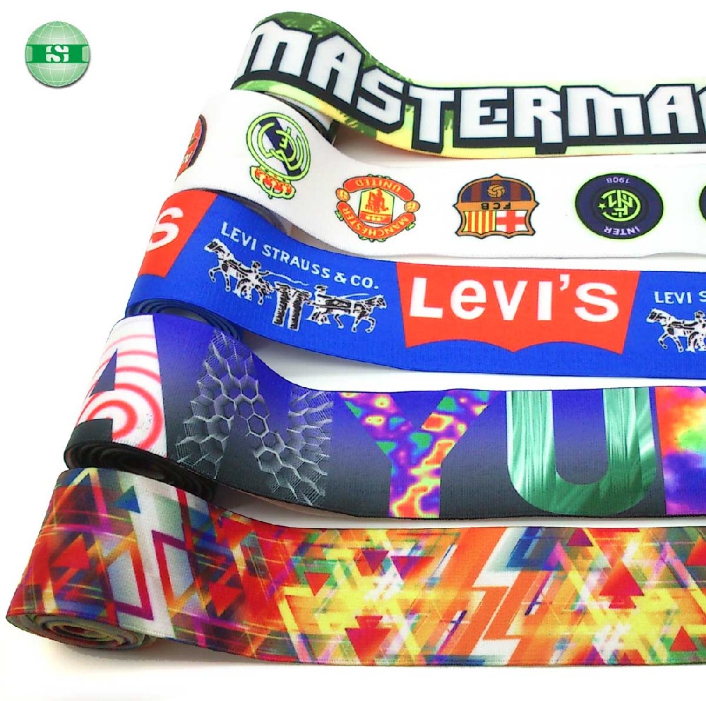 Sublimation elastic ribbon customized graphic