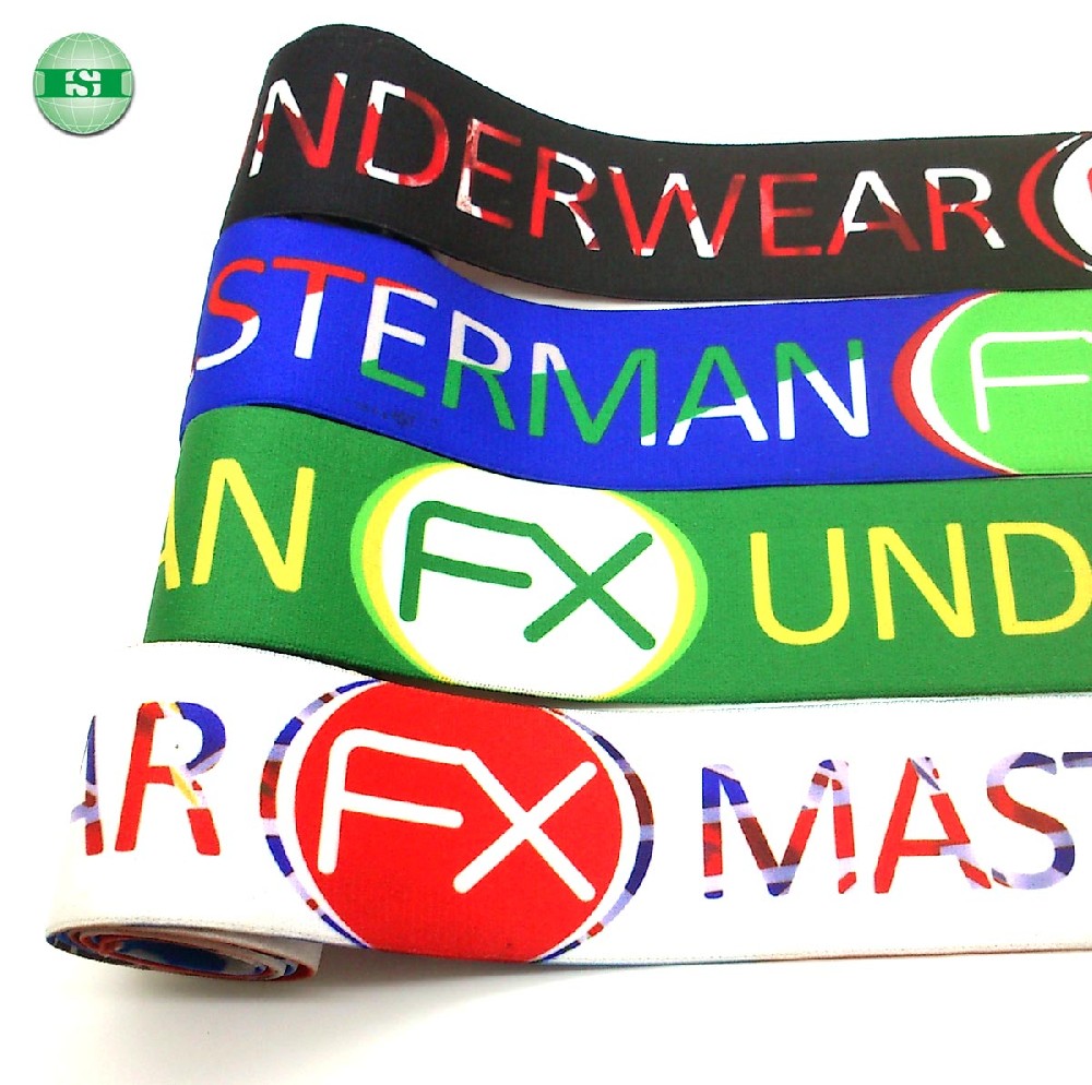 Sublimation elastic webbing customized lettering