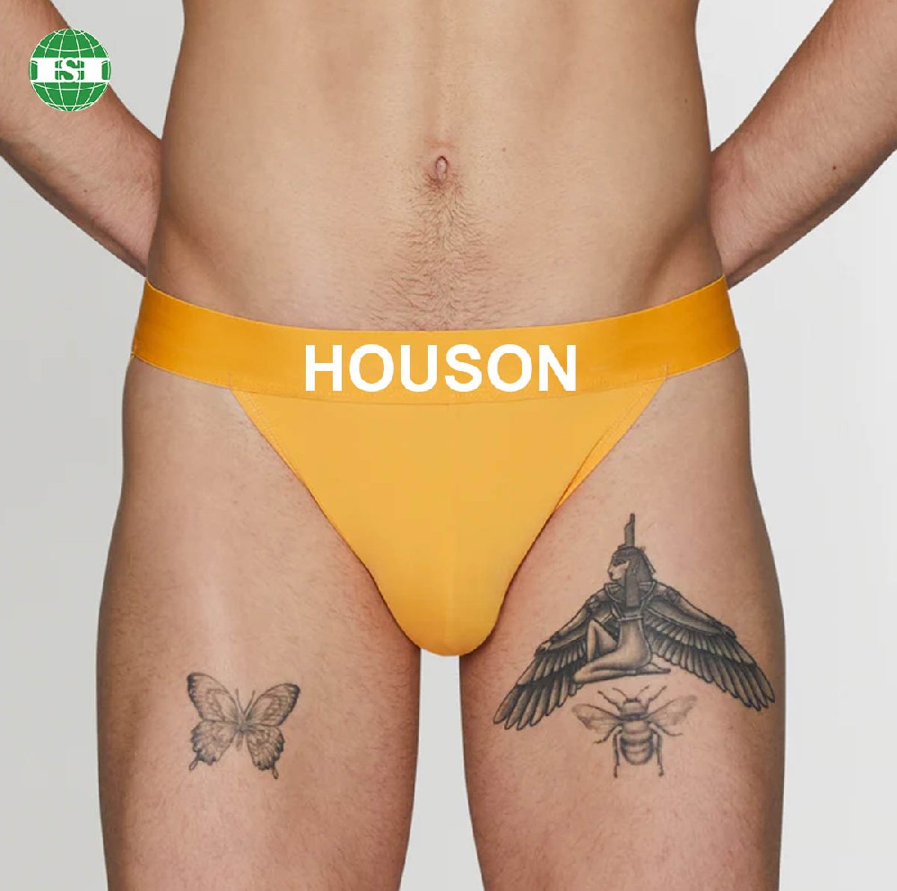 Custom logo men's cotton thongs