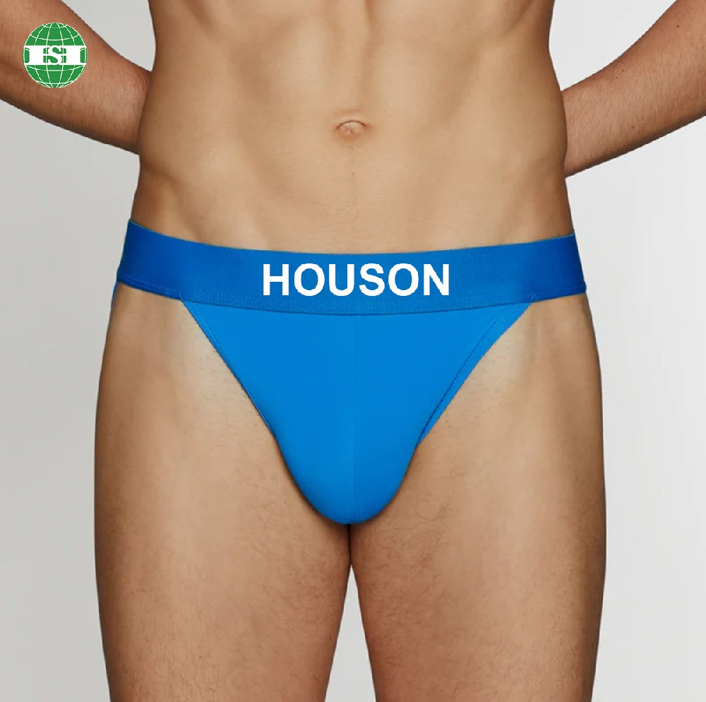 Customized brand name men's polyester thongs