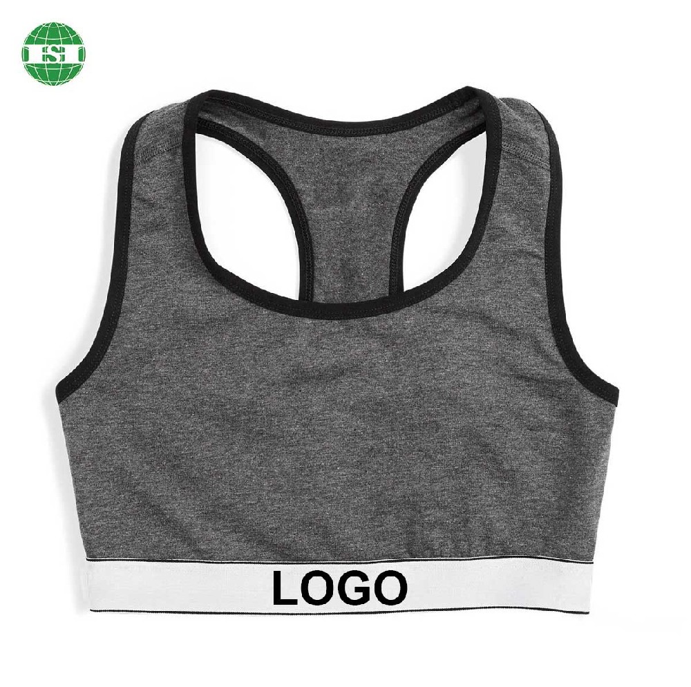 Customised logo modal racerback sport bra