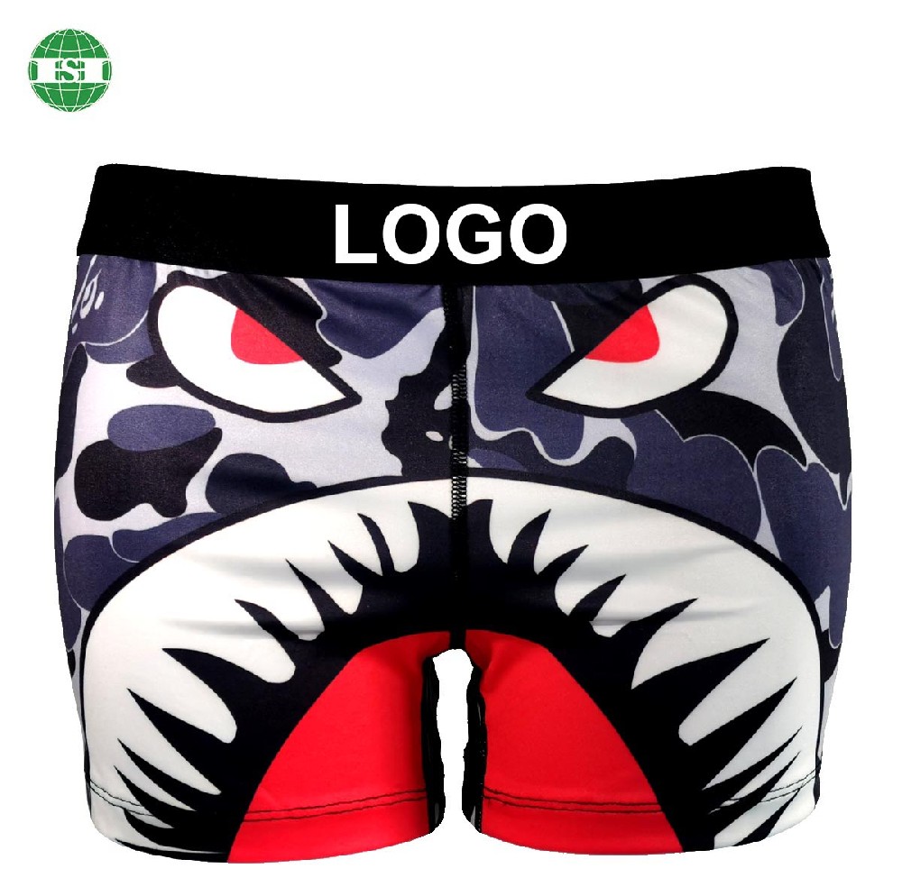 Funny print boy shorts for girls