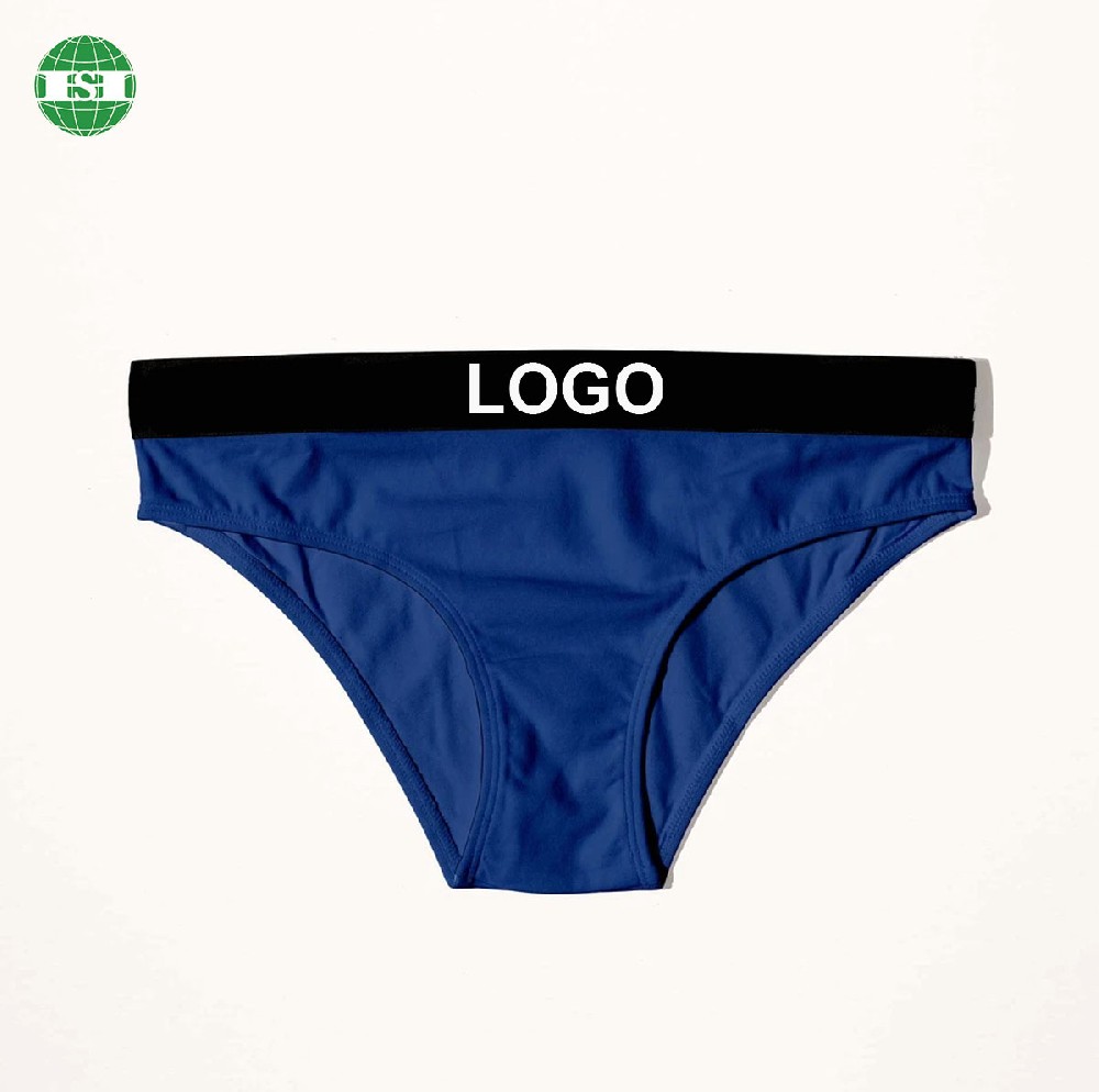 Navy modal women's briefs underwear custom made logo and design