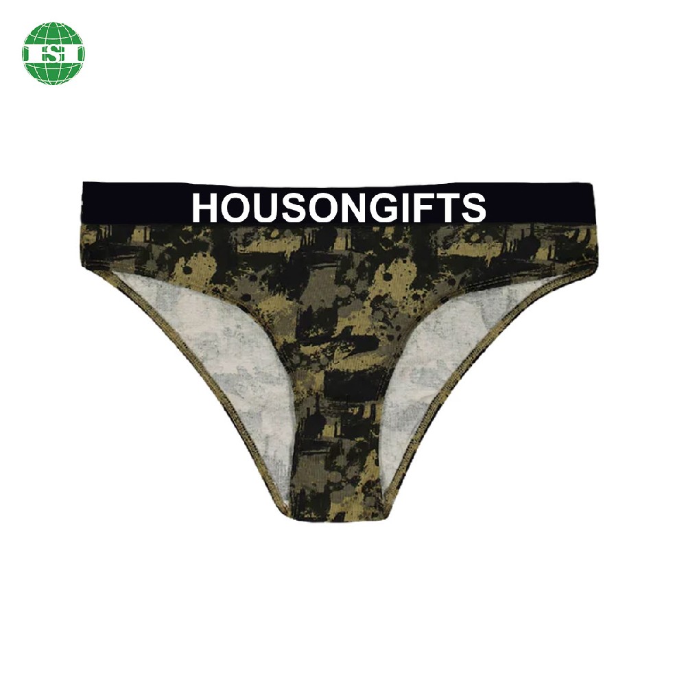 Camo print women's briefs underwear quick dry and breathable