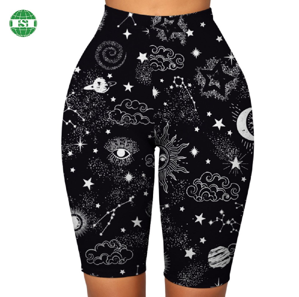 Custom design print leggings for female mid-leg customised with your own tech pack