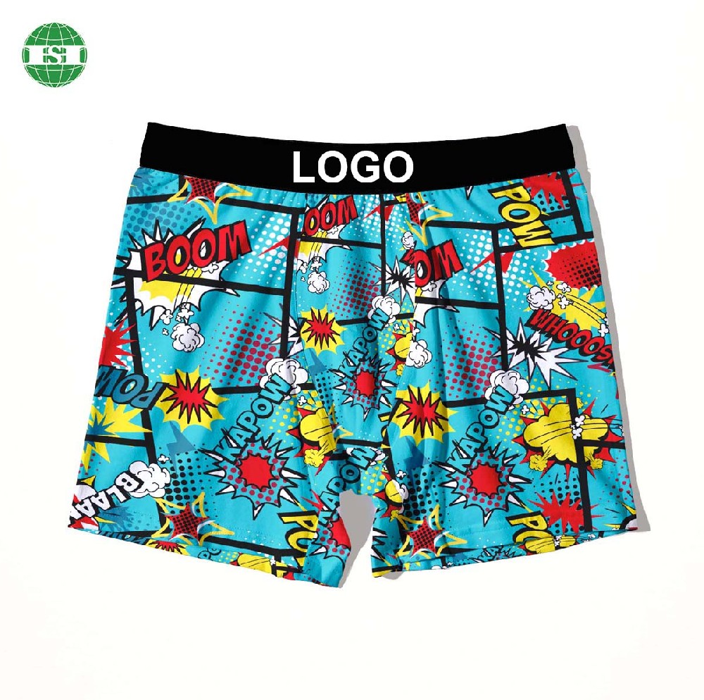 Graphic all over print men's boxer briefs underwear