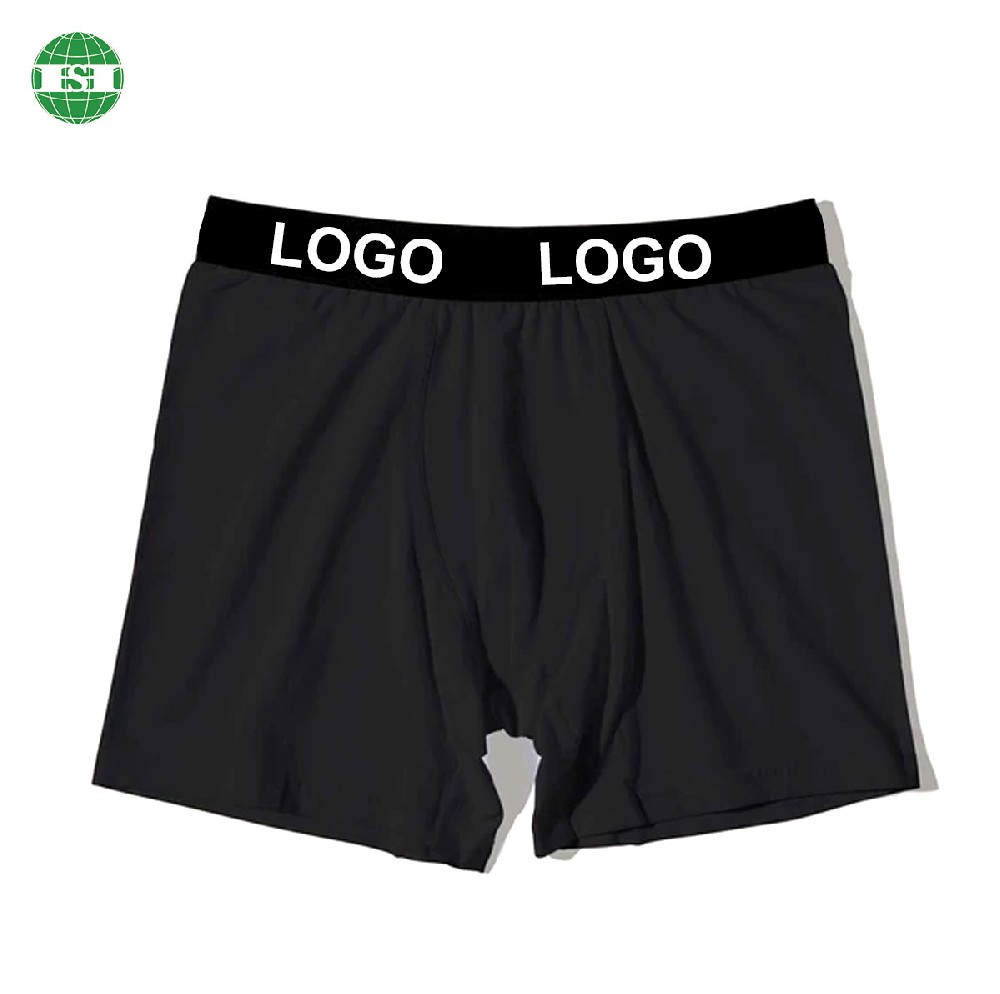Men's black luxury boxer briefs underwear