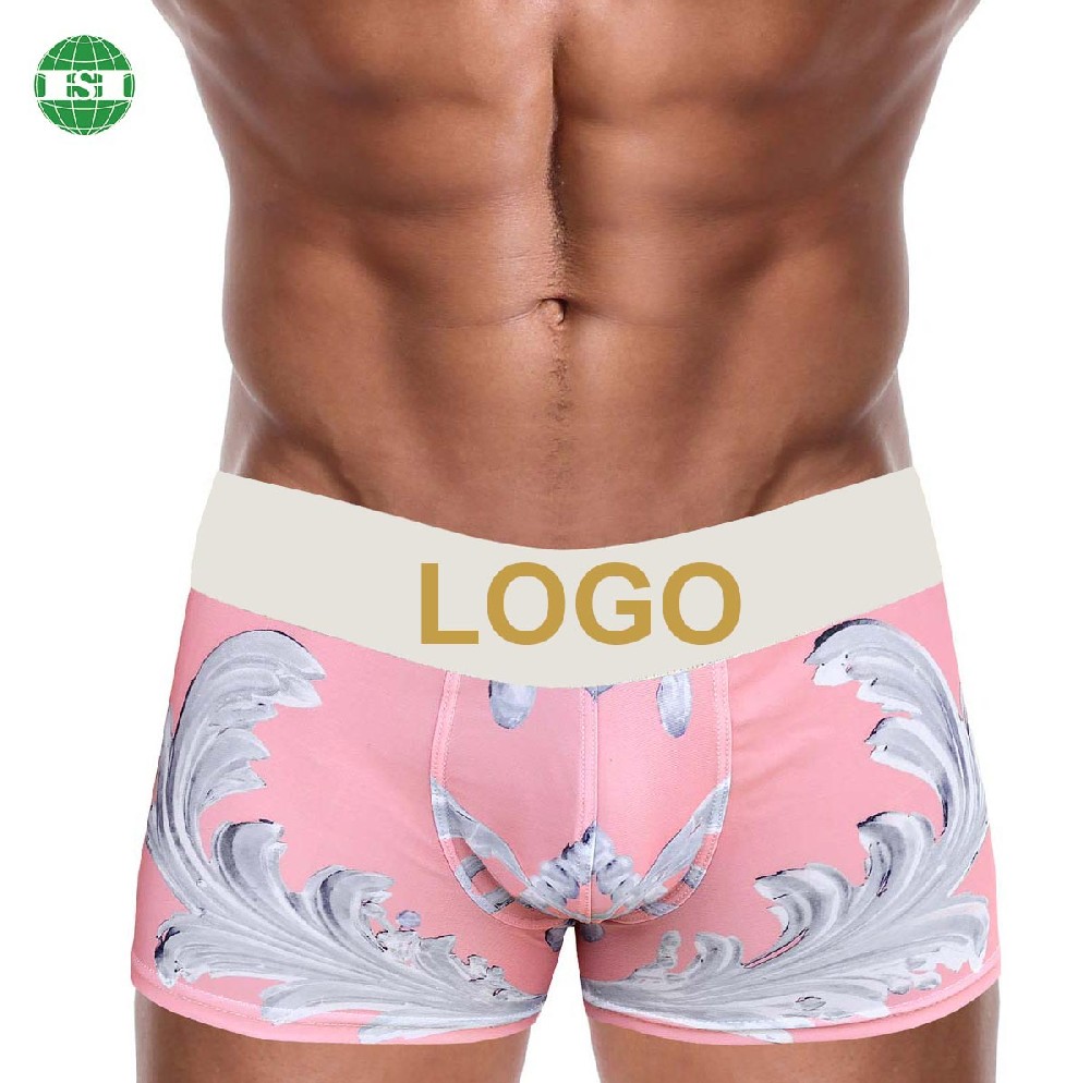 Custom logo graphic print men's trunks luxury underwear