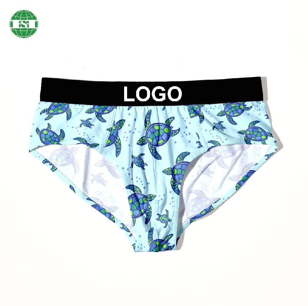Sea turtle print men's briefs underwear 90% polyester 10% spandex customised your own design