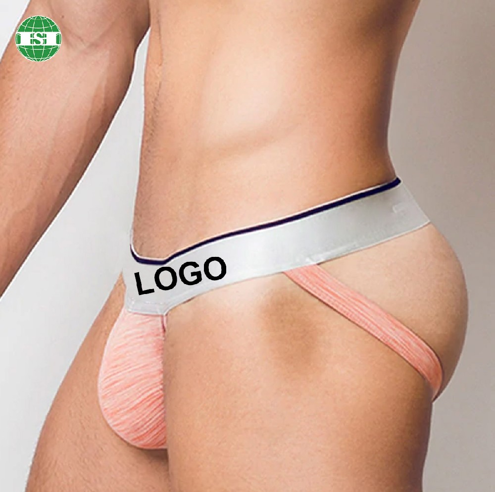 95% bamboo 5 % spandex Pink jockstrap for men customised lettering