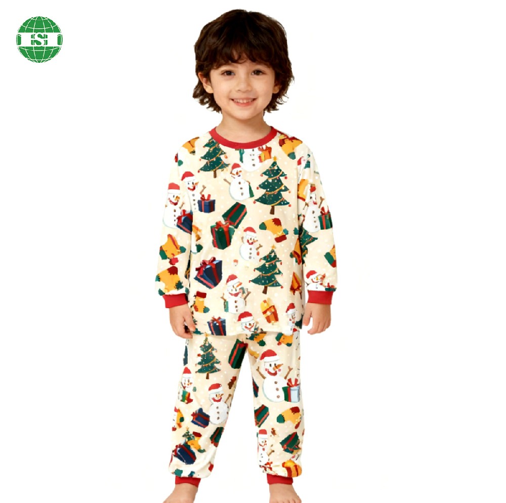Customised Christmas designs Pajamas for kids China factory